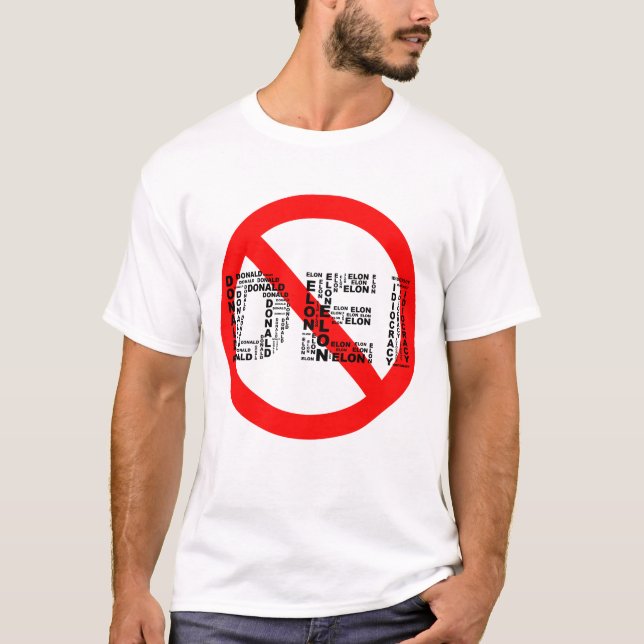 T-shirt DEI (No Donald Elon Idiocracy) (Devant)