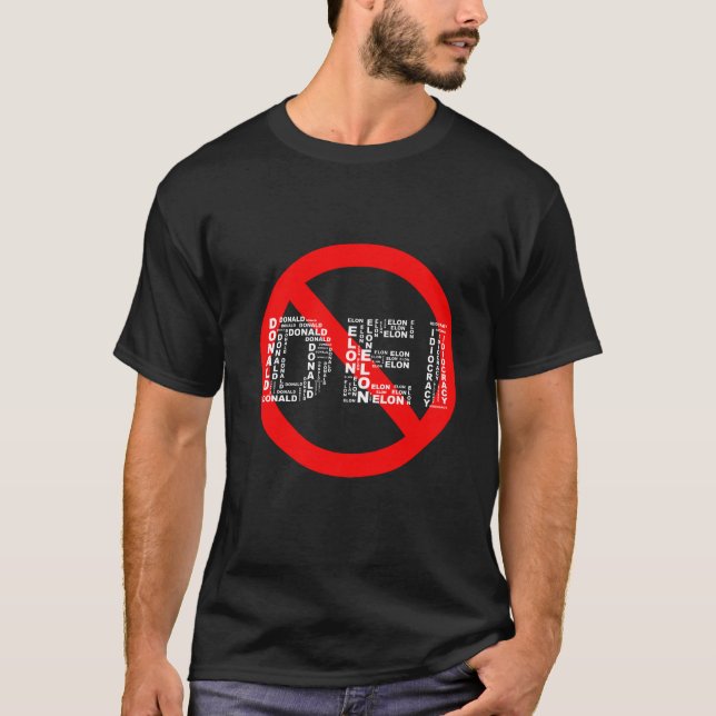 T-shirt DEI (No Donald, Elon, Idiocratie) (Devant)