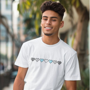 T-shirt Déiboy Drapeau Pixel Coeur