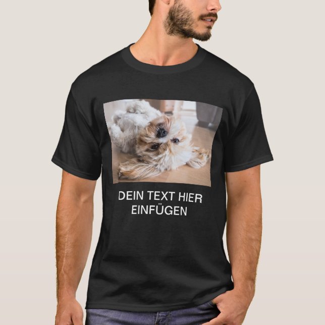 T-shirt DEIN DESIGN/TEXT/FOTO Herren Hund schwarz (Devant)