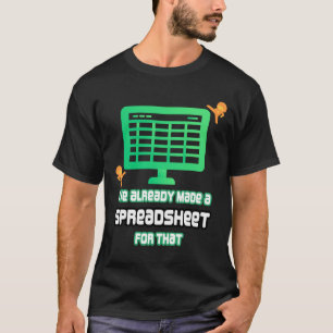 T-SHIRT DÉJÀ FAIT UNE FEUILLE DE CALCUL POUR CELA