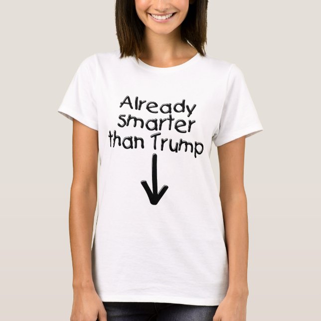 T-shirt Déjà plus intelligent que la chemise de maternité  (Devant)