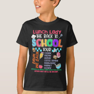 T-shirt Déjeuner Dame Retour À L'École Tour Cafétéria Équi