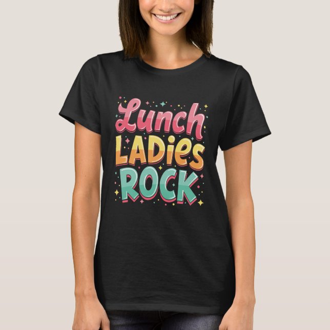 T-shirt Déjeuner Dames Rock ! Drôle Déjeuneuse (Devant)