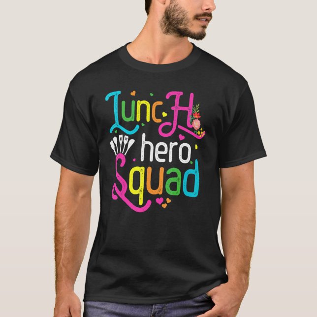 T-shirt Déjeuner d'école Hero Squad Lady déjeuner (Devant)