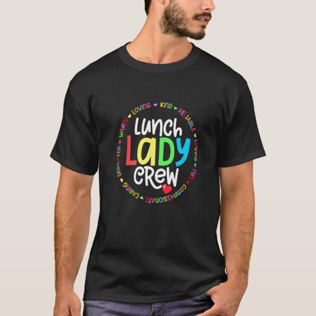 T-shirt Déjeuner d'école Lady Crew Cafétéria Workers Sq (Devant)