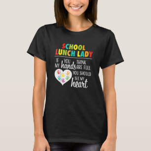 T-shirt Déjeuner D'École Lady Mignonne Appréciation Coeur