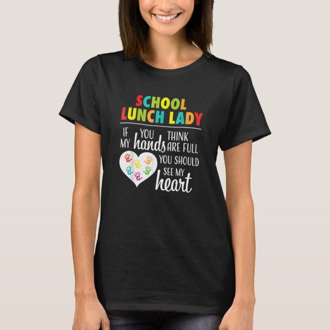 T-shirt Déjeuner D'École Lady Mignonne Appréciation Coeur  (Devant)