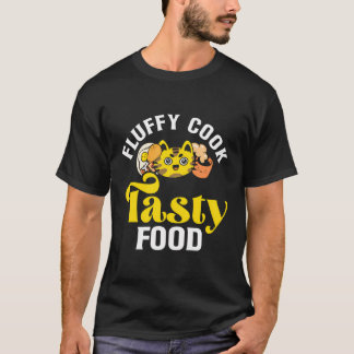 T-shirt Déjeuner Lady Amoureux des chats Cafétéria Dîner d