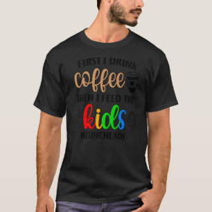 T-shirt Déjeuner Lady Café Cafétéria Ouvrier Cafétéria Lad