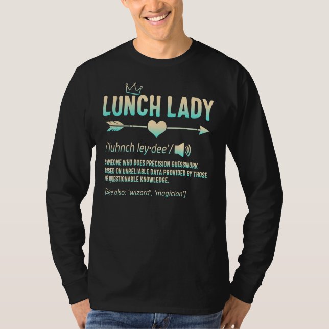T-shirt Déjeuner Lady Définition Crew Cafétéria Travailleu (Devant)