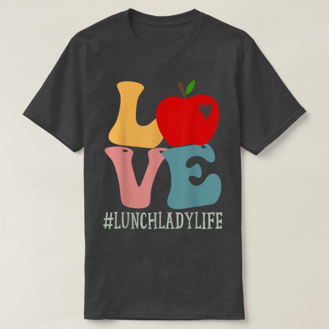 T-shirt Déjeuner Lady Love Apple Super Retro Mignonne Reto (Design devant)