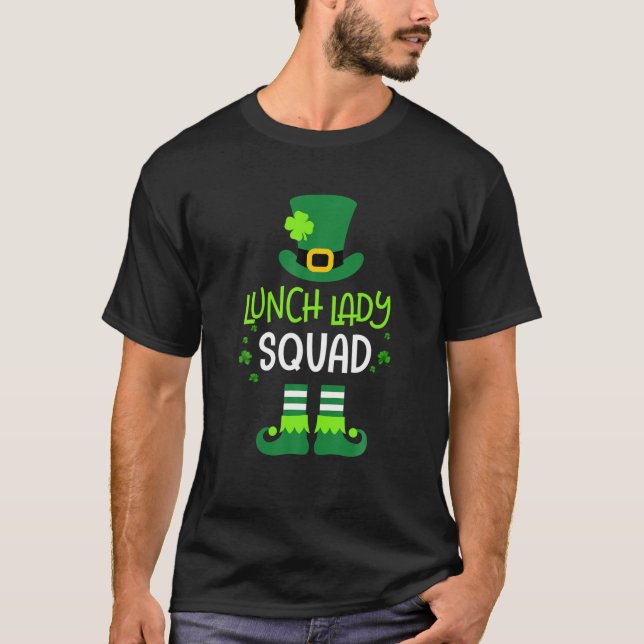 T-shirt Déjeuner Lady Squad Jour de la Saint Patrick drôle (Devant)