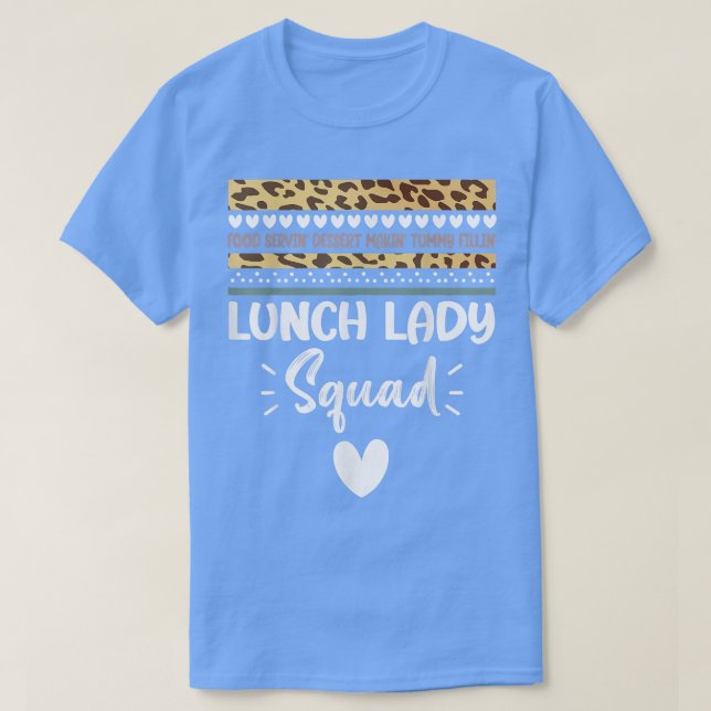 T-shirt Déjeuner scolaire Lady Squad Leopard Rainbow Cute  (Design devant)