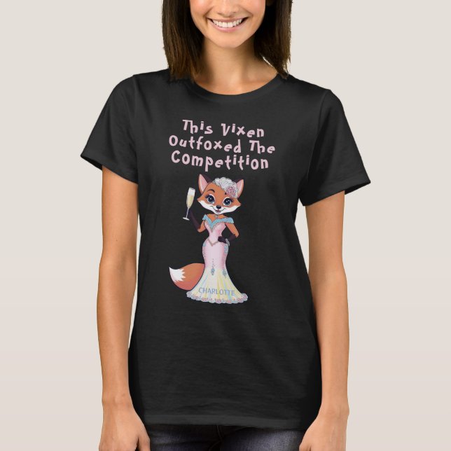 T-shirt Déjouée Par Vixen | Renard de Demoiselle d'Honneur (Devant)
