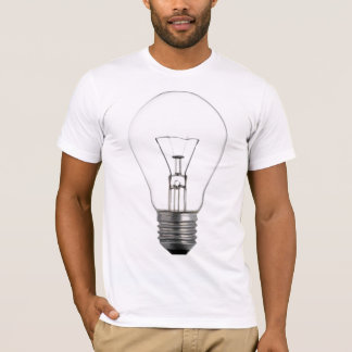 T-shirt DEL d'ampoule lumineuse incandescente