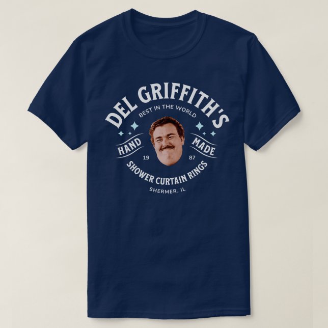 T-shirt Del Griffiths Douche rideau les meilleurs au trava (Design devant)