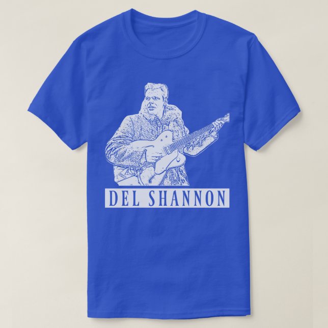 T-shirt Del Shannon blanc rétro (Design devant)