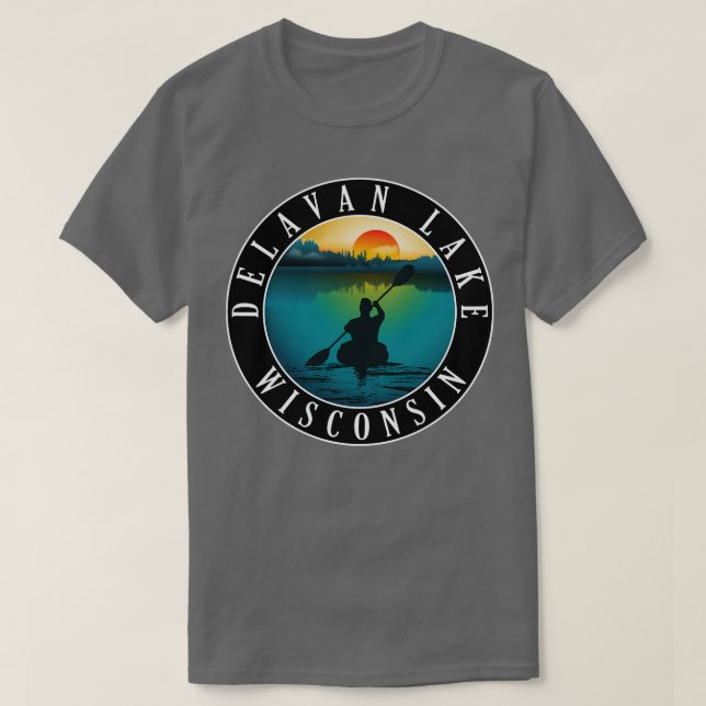 T-shirt Delavan Lake Wisconsin Kayaking (Design devant)