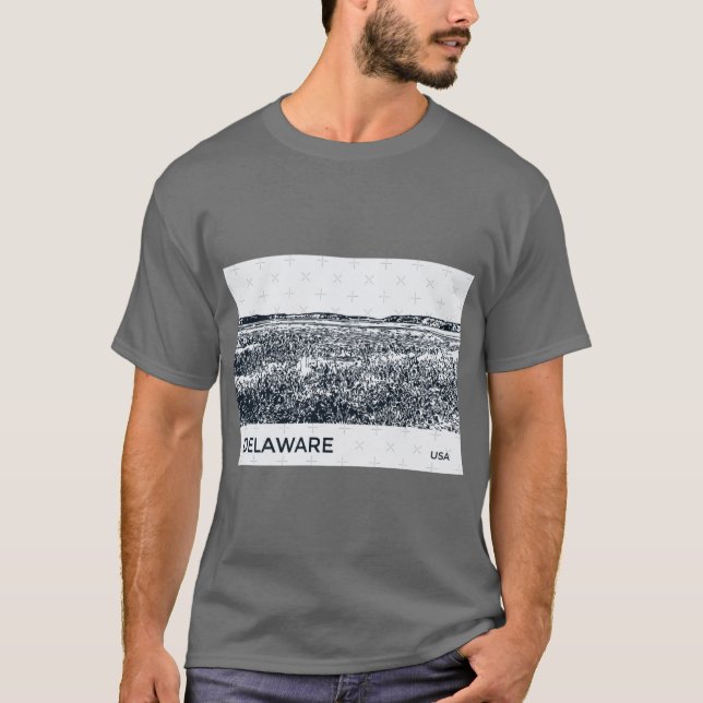 T-shirt Delaware États-Unis 2 (Devant)