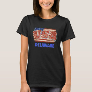 T-shirt Delaware États-Unis Rétro Vintage Delaware Patriot