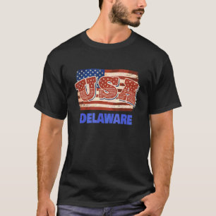 T-shirt Delaware États-Unis Rétro Vintage Delaware Patriot