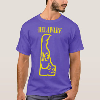 T-shirt Delaware Grunge Souriant Visage noir Arrière - pla