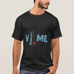T-shirt Delaware Home Avec Delaware State Outline
