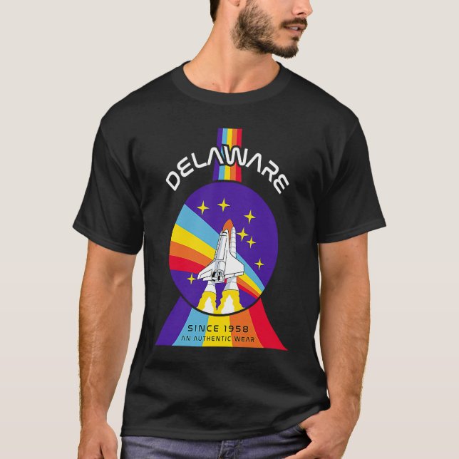 T-shirt Delaware Outer Space Astronaut (Devant)