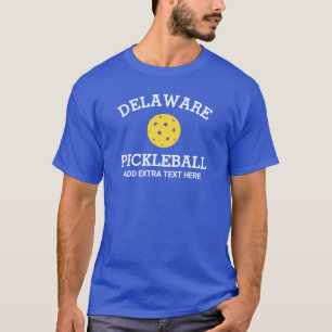 T-shirt Delaware Pickleball Add Club Nom du partenaire Per