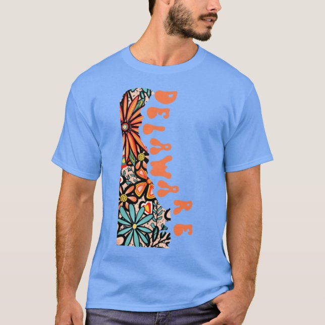 T-shirt Delaware State Design Artist Designed Illustration (Devant)
