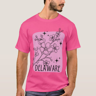 T-shirt Delaware State Flower Peach Blossom Sticker Oversi