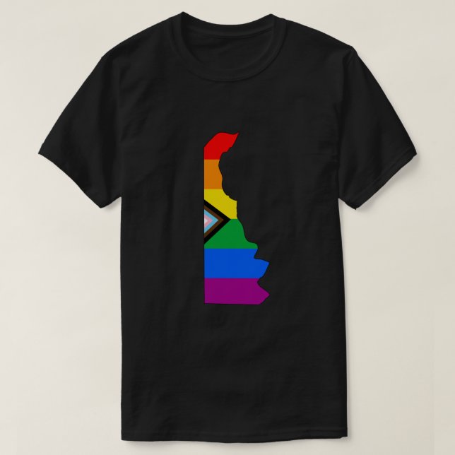 T-shirt Delaware State Pride Fierté LGBTQ Progress Pride (Design devant)
