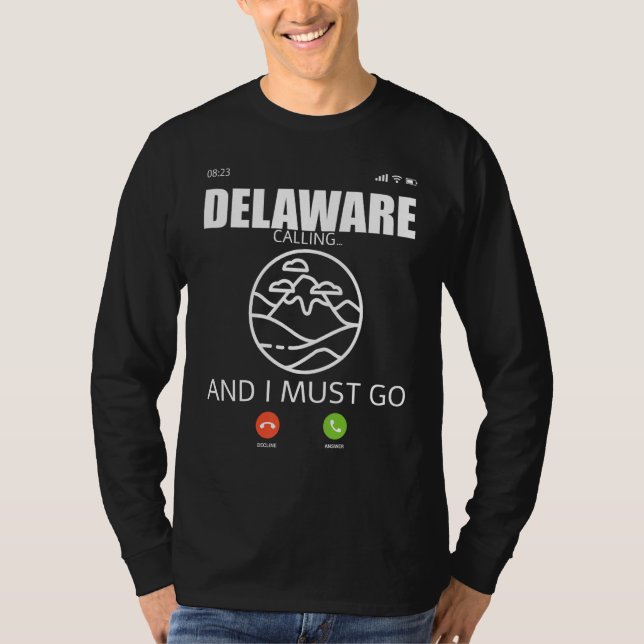 T-shirt Delaware State Travel Camp Adventure Hiking Backpa (Devant)