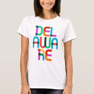 T-shirt Delaware Vintage Rétro Couleurs Art Pop des Années