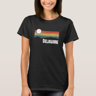 T-shirt Delaware Vintage Sunset 80s Retro Summer State USA
