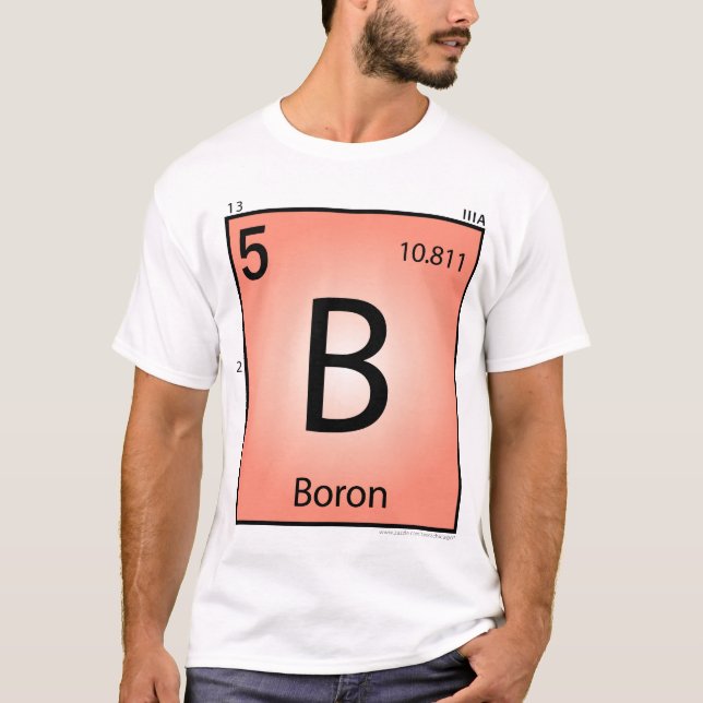 T-shirt d'élément du bore (b) - avant seulement (Devant)