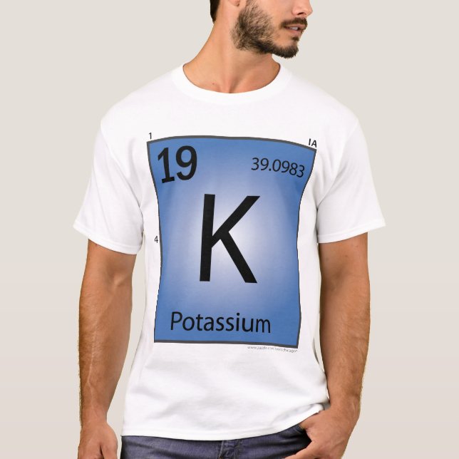 T-shirt d'élément du potassium (k) - avant (Devant)