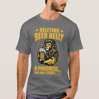 T-shirt Deleting Beer Belly Please Wait Loading Bar Funny 
