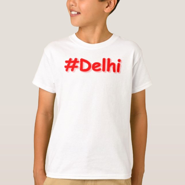 T-shirt "#Delhi" Joli Design. Commandez dès maintenant  (Devant)