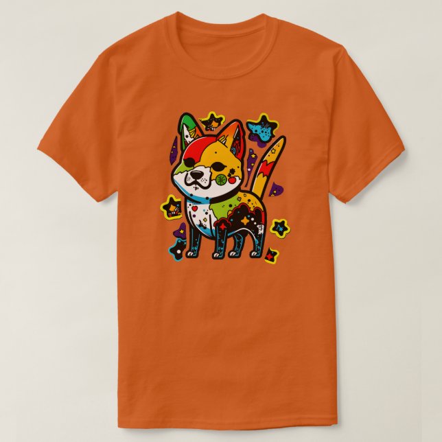 T-shirt Délicat Zombie Shiba Inu toon pour Chien et SciFi (Design devant)