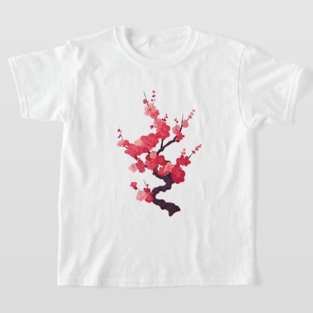 T-shirt Delicate Pink Japanese Cherry Tree Twig (Poser)