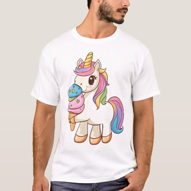 T-shirt Délice de licorne de glace (1) (Devant)