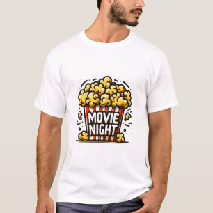 T-shirt Délice de soirée cinéma Popcorn ludique