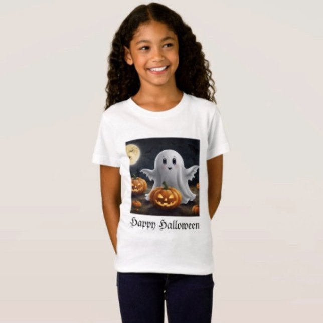T-Shirt Délice effrayant : Amusement fantomatique d'Hallow (Comfy tri-blend women’s tee feminine fit, scoop neck, short sleeves, relaxed fit.  
)