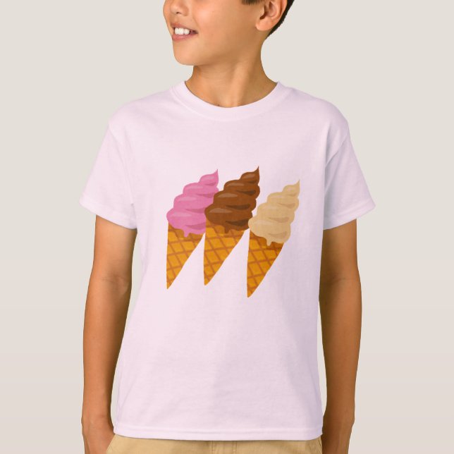 T-shirt Délicieuse crème glacée de style Dessin (Devant)