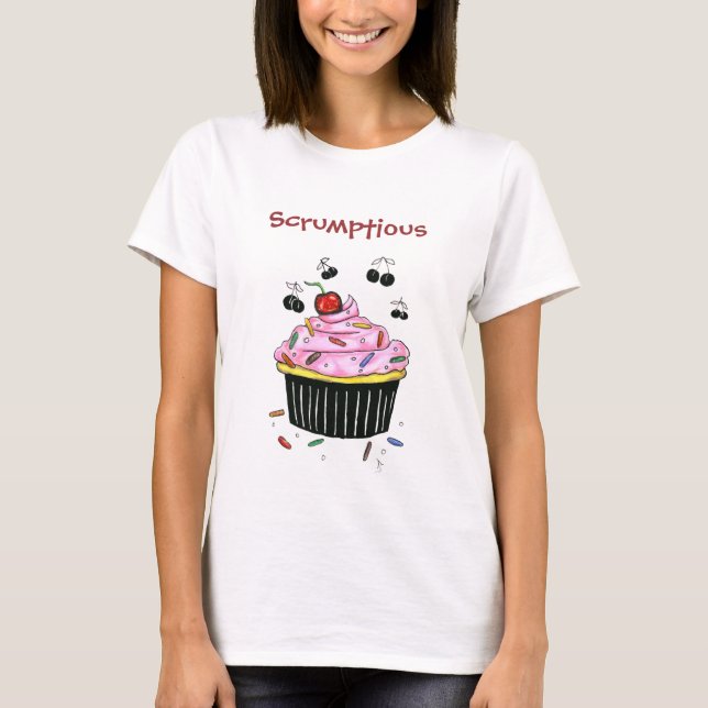 T-shirt délicieux de Babydoll de petit gâteau (Devant)