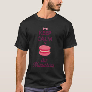 T-shirt Délicieux Drôle Garder Le Calme Et Manger Macarons