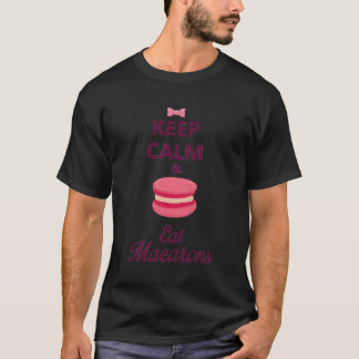 T-shirt Délicieux Drôle Garder Le Calme Et Manger Macarons