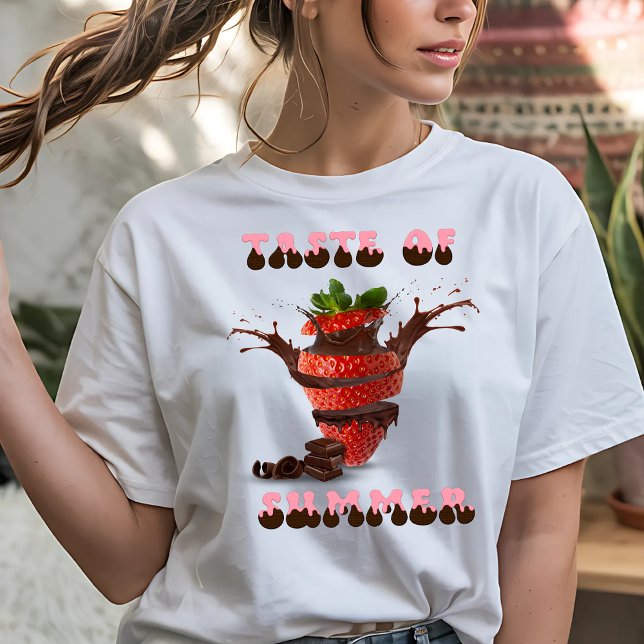 T-shirt Délicieux Fraise et Chocolat (Créateur téléchargé)